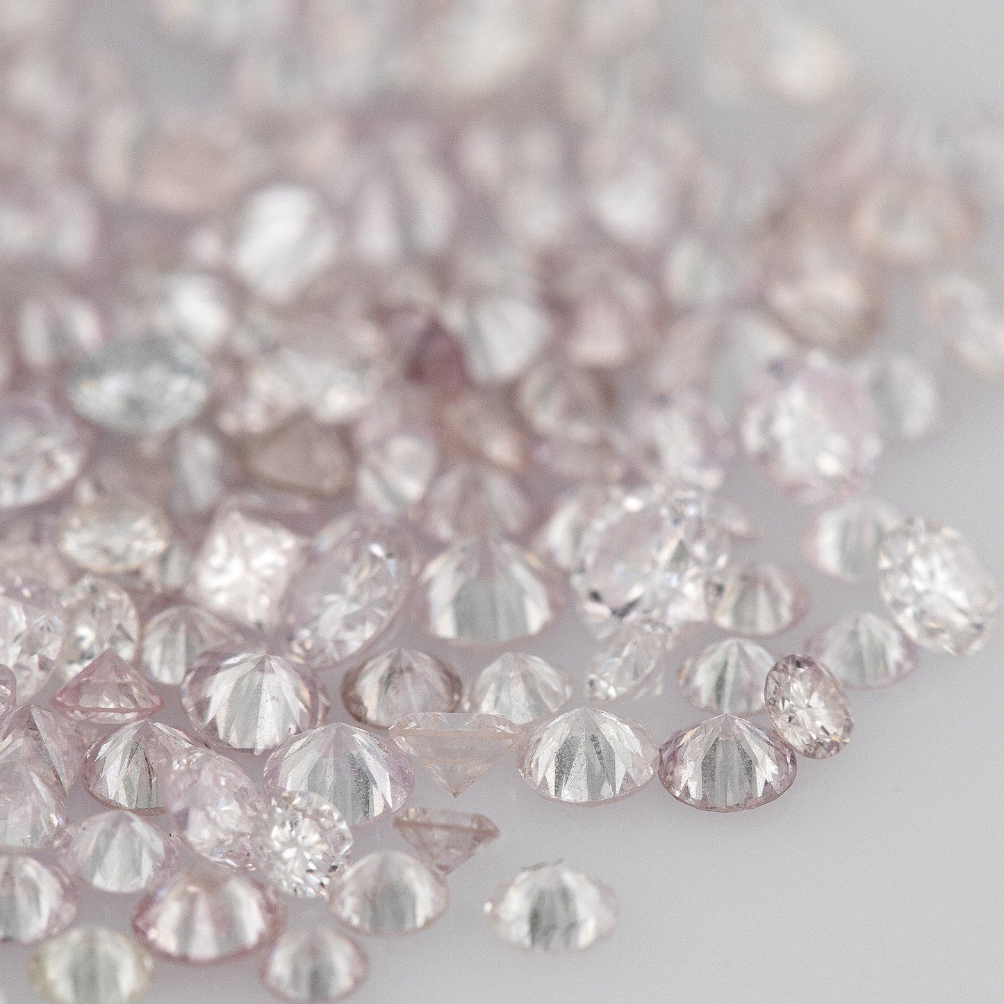 Light Pink Diamonds 0.25ct 1.3mm to 2.5mm mix scoop Fancy Light Purple Pink Untreated Natural Diamonds Round|Melee|accents|Pink Diamonds