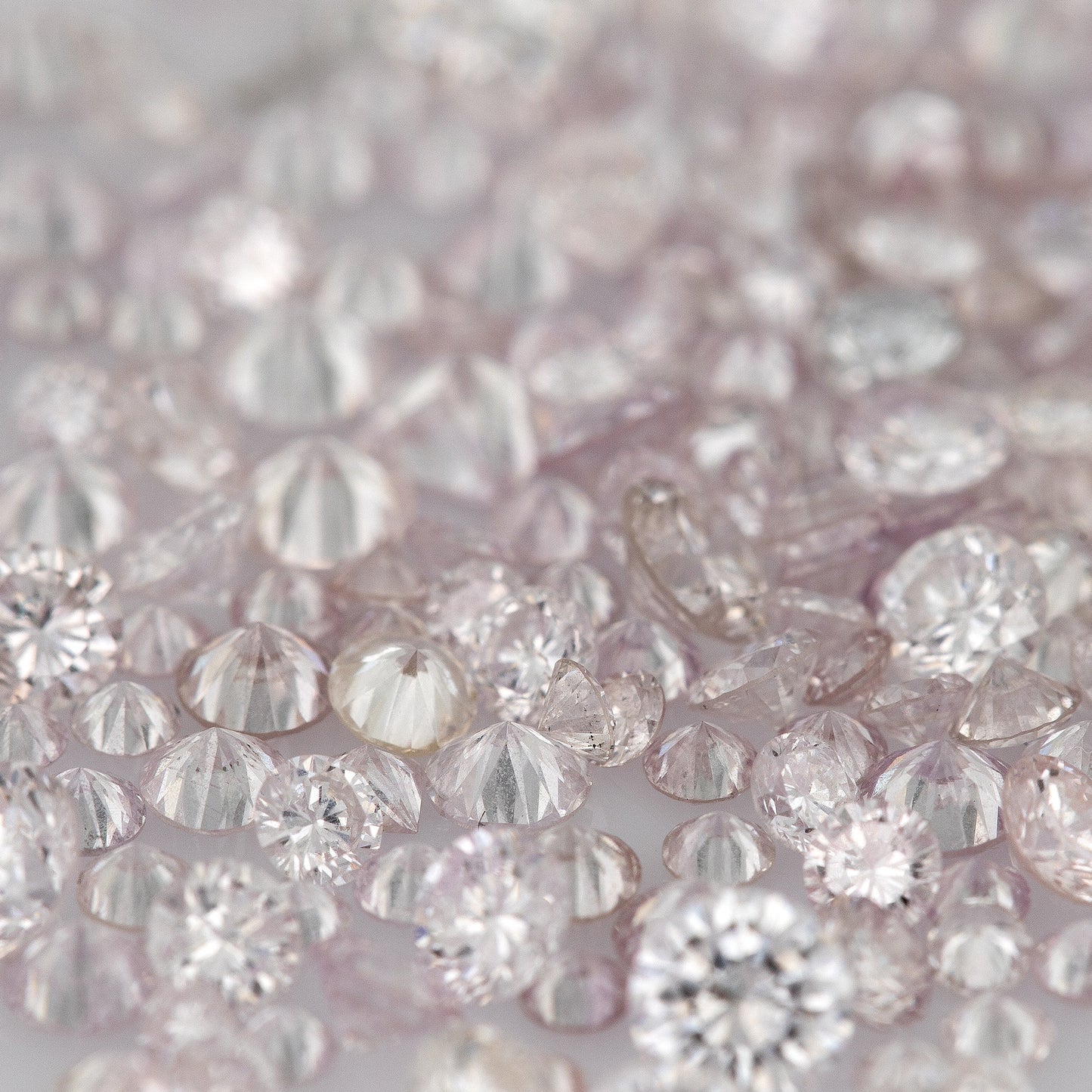 Light Pink Diamonds 0.25ct 1.3mm to 2.5mm mix scoop Fancy Light Purple Pink Untreated Natural Diamonds Round|Melee|accents|Pink Diamonds