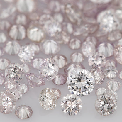 Light Pink Diamonds 0.25ct 1.3mm to 2.5mm mix scoop Fancy Light Purple Pink Untreated Natural Diamonds Round|Melee|accents|Pink Diamonds