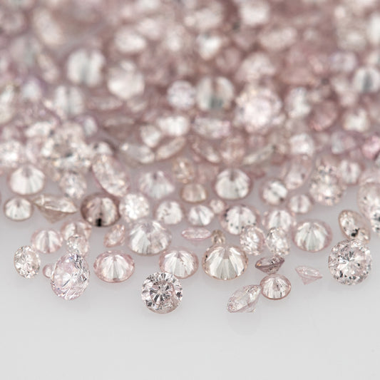 Rose Pink Argyle Diamonds 0.25ct 1.3mm to 2.5mm mix scoop Fancy Light Rose Pink Untreated Natural Diamonds Round|Melee|accents|Australian