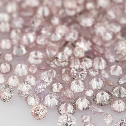 Rose Pink Argyle Diamonds 0.25ct 1.3mm to 2.5mm mix scoop Fancy Light Rose Pink Untreated Natural Diamonds Round|Melee|accents|Australian