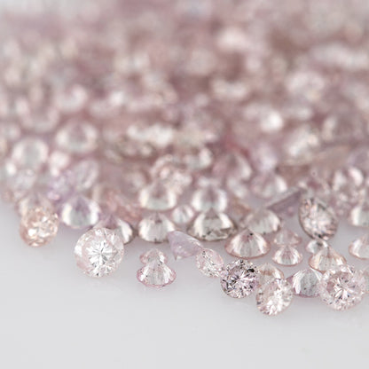 Rose Pink Argyle Diamonds 0.25ct 1.3mm to 2.5mm mix scoop Fancy Light Rose Pink Untreated Natural Diamonds Round|Melee|accents|Australian