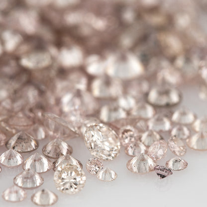 Rose Pink Argyle Diamonds 0.25ct 1.3mm to 2.5mm mix scoop Fancy Light Rose Pink Untreated Natural Diamonds Round|Melee|accents|Australian