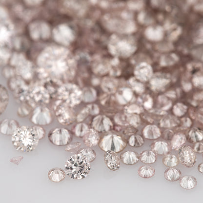 Rose Pink Argyle Diamonds 0.25ct 1.3mm to 2.5mm mix scoop Fancy Light Rose Pink Untreated Natural Diamonds Round|Melee|accents|Australian