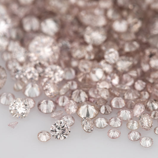 Rose Pink Argyle Diamonds 0.25ct 1.3mm to 2.5mm mix scoop Fancy Light Rose Pink Untreated Natural Diamonds Round|Melee|accents|Australian