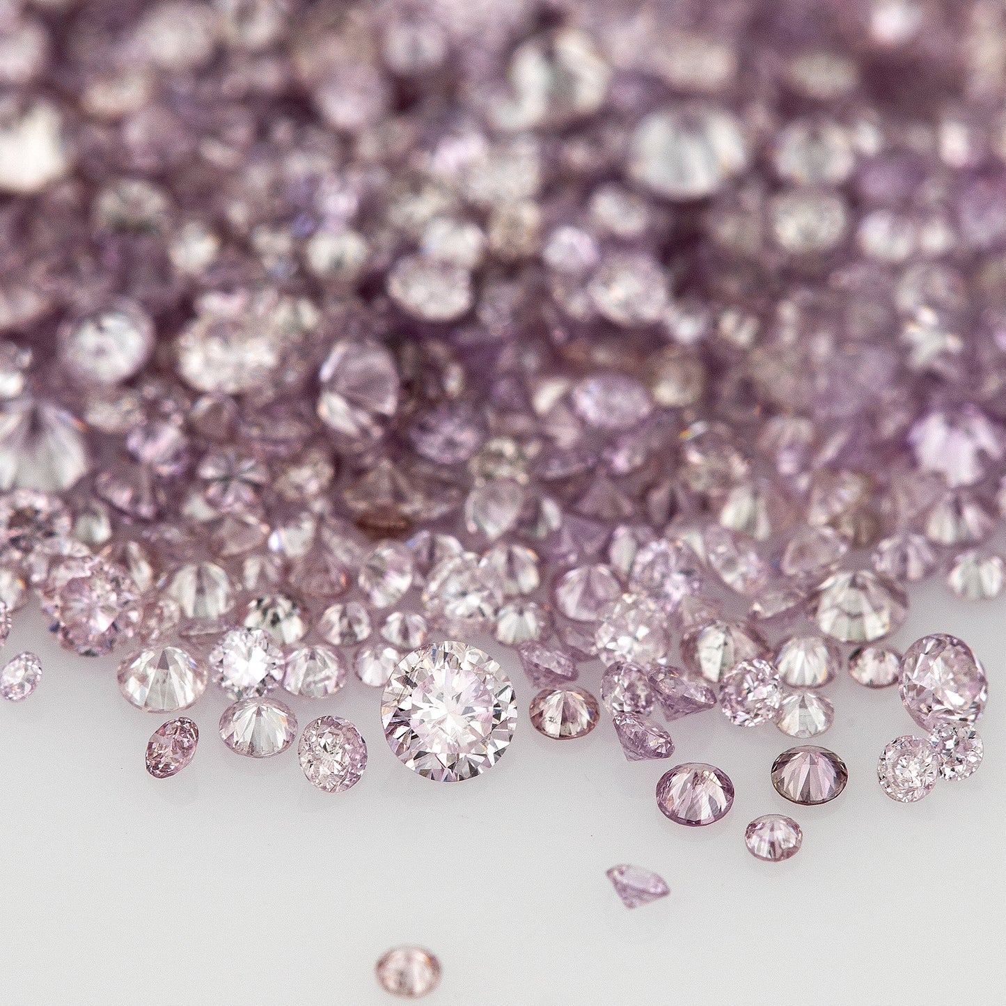 Purple Pink Diamonds 0.25ct 1.3mm to 2.5mm mix scoop Fancy Intense Purple Pink Untreated Natural Diamonds Round|Melee|accents|Pink Diamonds