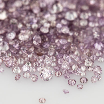 Purple Pink Diamonds 0.25ct 1.3mm to 2.5mm mix scoop Fancy Intense Purple Pink Untreated Natural Diamonds Round|Melee|accents|Pink Diamonds