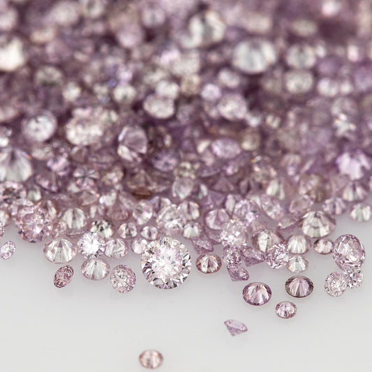 Purple Pink Diamonds 0.25ct 1.3mm to 2.5mm mix scoop Fancy Intense Purple Pink Untreated Natural Diamonds Round|Melee|accents|Pink Diamonds