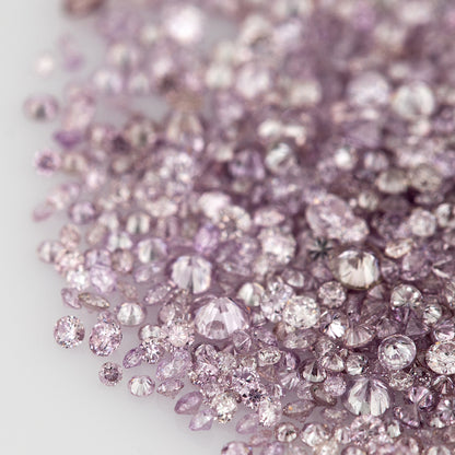 Purple Pink Diamonds 0.25ct 1.3mm to 2.5mm mix scoop Fancy Intense Purple Pink Untreated Natural Diamonds Round|Melee|accents|Pink Diamonds