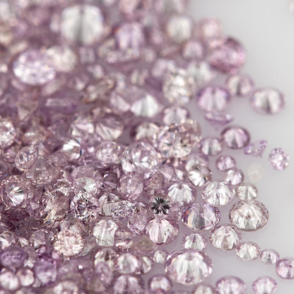 Purple Pink Diamonds 0.25ct 1.3mm to 2.5mm mix scoop Fancy Intense Purple Pink Untreated Natural Diamonds Round|Melee|accents|Pink Diamonds