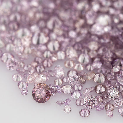 Purple Pink Diamonds 0.25ct 1.3mm to 2.5mm mix scoop Fancy Intense Purple Pink Untreated Natural Diamonds Round|Melee|accents|Pink Diamonds