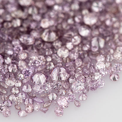 Purple Pink Diamonds 0.25ct 1.3mm to 2.5mm mix scoop Fancy Intense Purple Pink Untreated Natural Diamonds Round|Melee|accents|Pink Diamonds