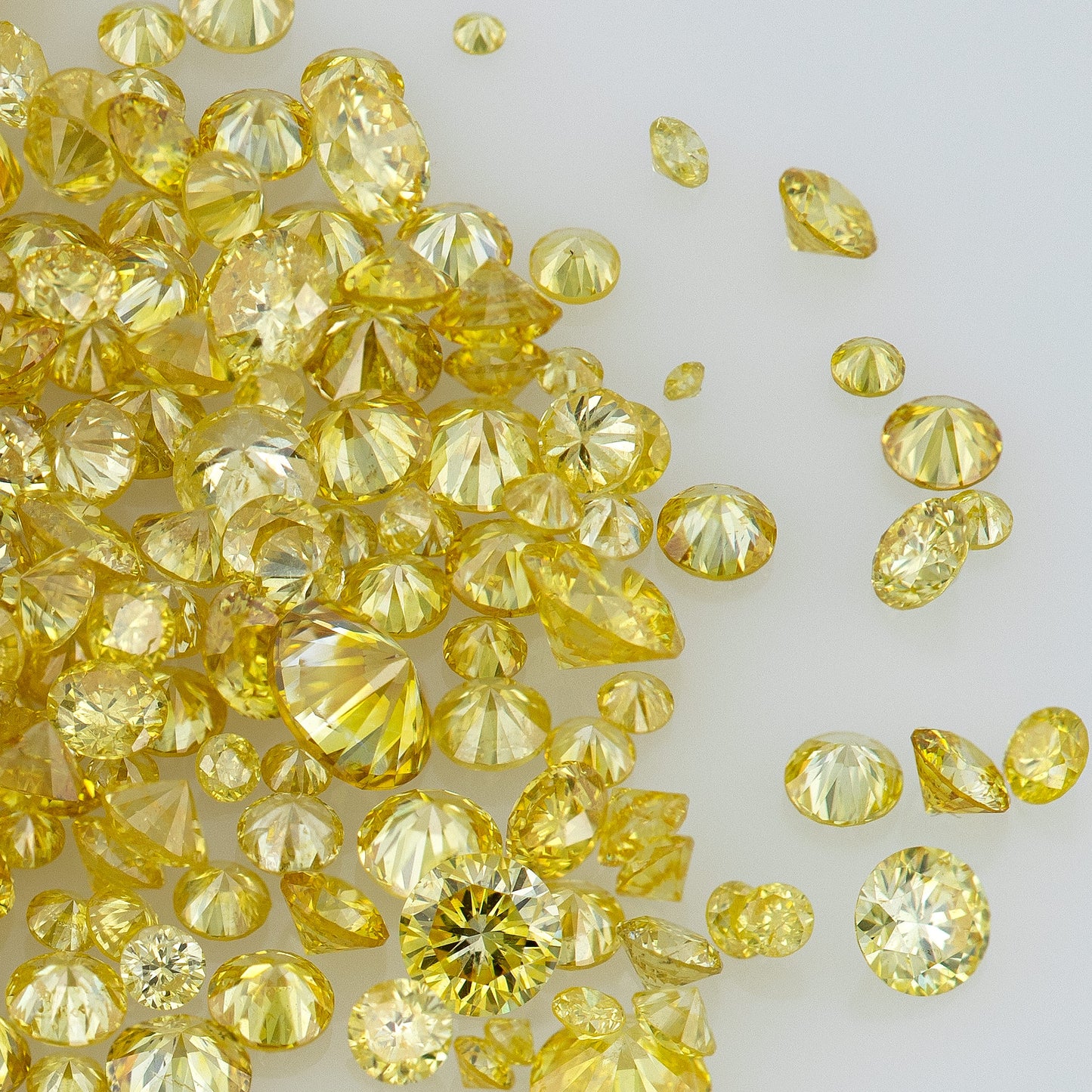 Fancy Vivid Yellow AA | Dark Cape Diamonds 0.25ct Mix Scoop | Vivid Yellow Untreated Natural Diamonds | Round | Melee | Accents | Cape Yellow