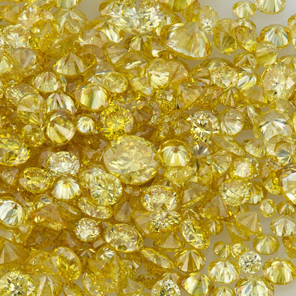 Fancy Vivid Yellow AA | Dark Cape Diamonds 0.25ct Mix Scoop | Vivid Yellow Untreated Natural Diamonds | Round | Melee | Accents | Cape Yellow