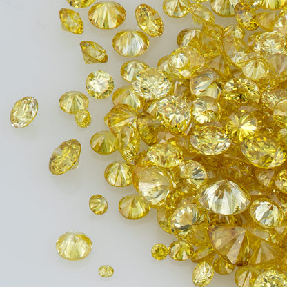 Fancy Vivid Yellow AA | Dark Cape Diamonds 0.25ct Mix Scoop | Vivid Yellow Untreated Natural Diamonds | Round | Melee | Accents | Cape Yellow