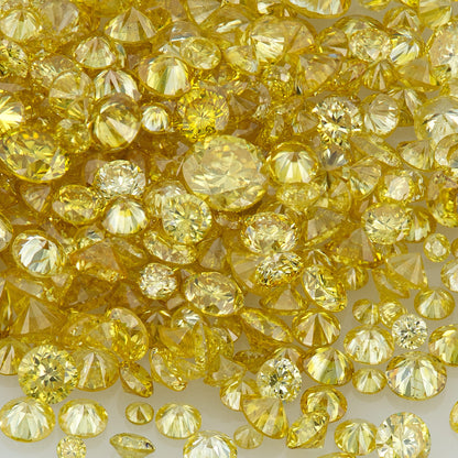 Fancy Vivid Yellow AA | Dark Cape Diamonds 0.25ct Mix Scoop | Vivid Yellow Untreated Natural Diamonds | Round | Melee | Accents | Cape Yellow
