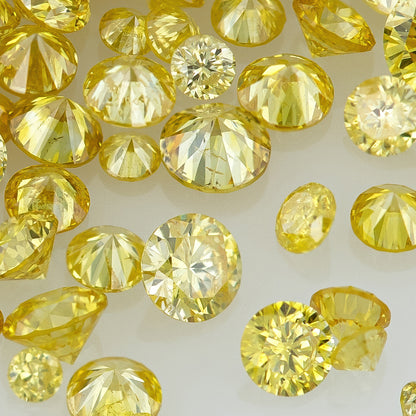 Fancy Vivid Yellow AA | Dark Cape Diamonds 0.25ct Mix Scoop | Vivid Yellow Untreated Natural Diamonds | Round | Melee | Accents | Cape Yellow