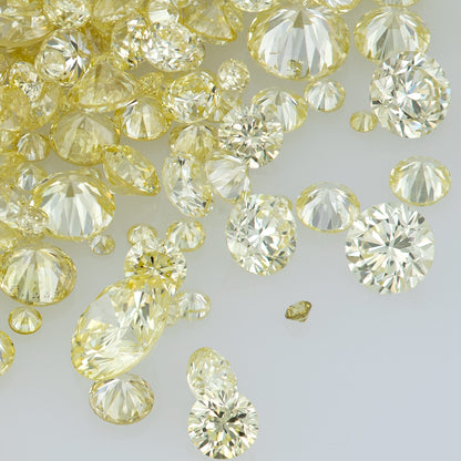 Fancy Light Yellow | Cape Diamonds 0.25ct Mix Scoop | Very Light Yellow Untreated Natural Diamonds | Round | Melee | Accents | Cape Yellow