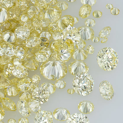 Fancy Light Yellow | Cape Diamonds 0.25ct Mix Scoop | Very Light Yellow Untreated Natural Diamonds | Round | Melee | Accents | Cape Yellow