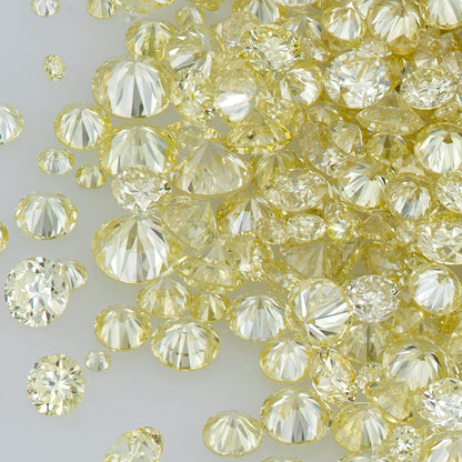 Fancy Light Yellow | Cape Diamonds 0.25ct Mix Scoop | Very Light Yellow Untreated Natural Diamonds | Round | Melee | Accents | Cape Yellow