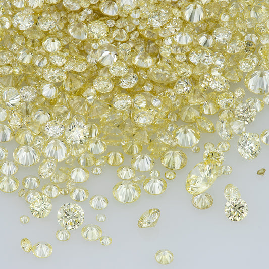 Fancy Light Yellow | Cape Diamonds 0.25ct Mix Scoop | Very Light Yellow Untreated Natural Diamonds | Round | Melee | Accents | Cape Yellow