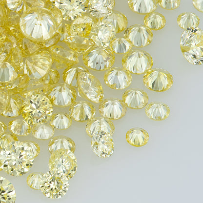 Fancy Yellow AA | Yellow Diamonds 0.25ct Mix Scoop | Fancy Yellow Untreated Natural Diamonds | Round | Melee | Accents | Cape Yellow