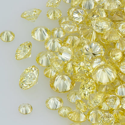 Fancy Yellow AA | Yellow Diamonds 0.25ct Mix Scoop | Fancy Yellow Untreated Natural Diamonds | Round | Melee | Accents | Cape Yellow