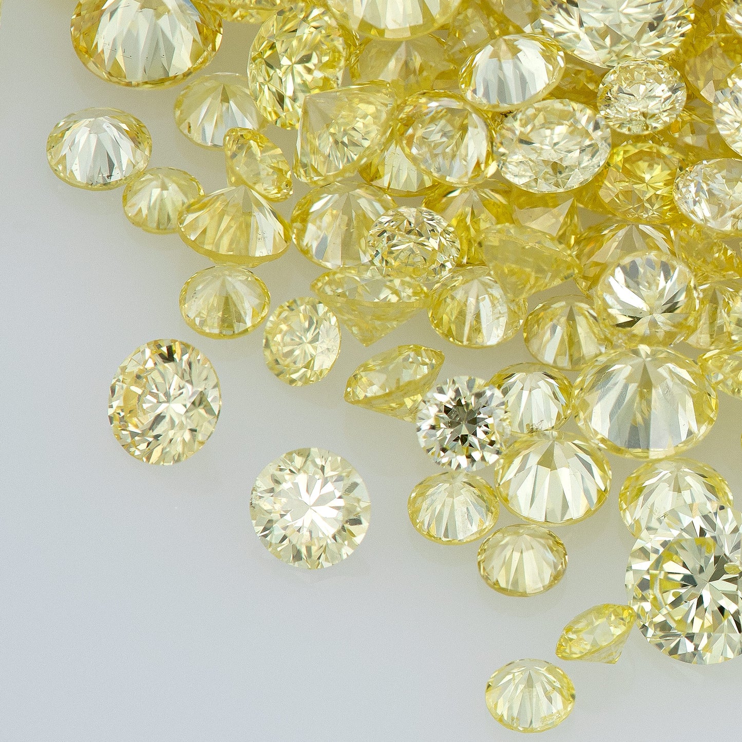 Fancy Yellow AA | Yellow Diamonds 0.25ct Mix Scoop | Fancy Yellow Untreated Natural Diamonds | Round | Melee | Accents | Cape Yellow