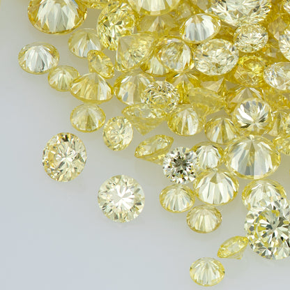 Fancy Yellow AA | Yellow Diamonds 0.25ct Mix Scoop | Fancy Yellow Untreated Natural Diamonds | Round | Melee | Accents | Cape Yellow
