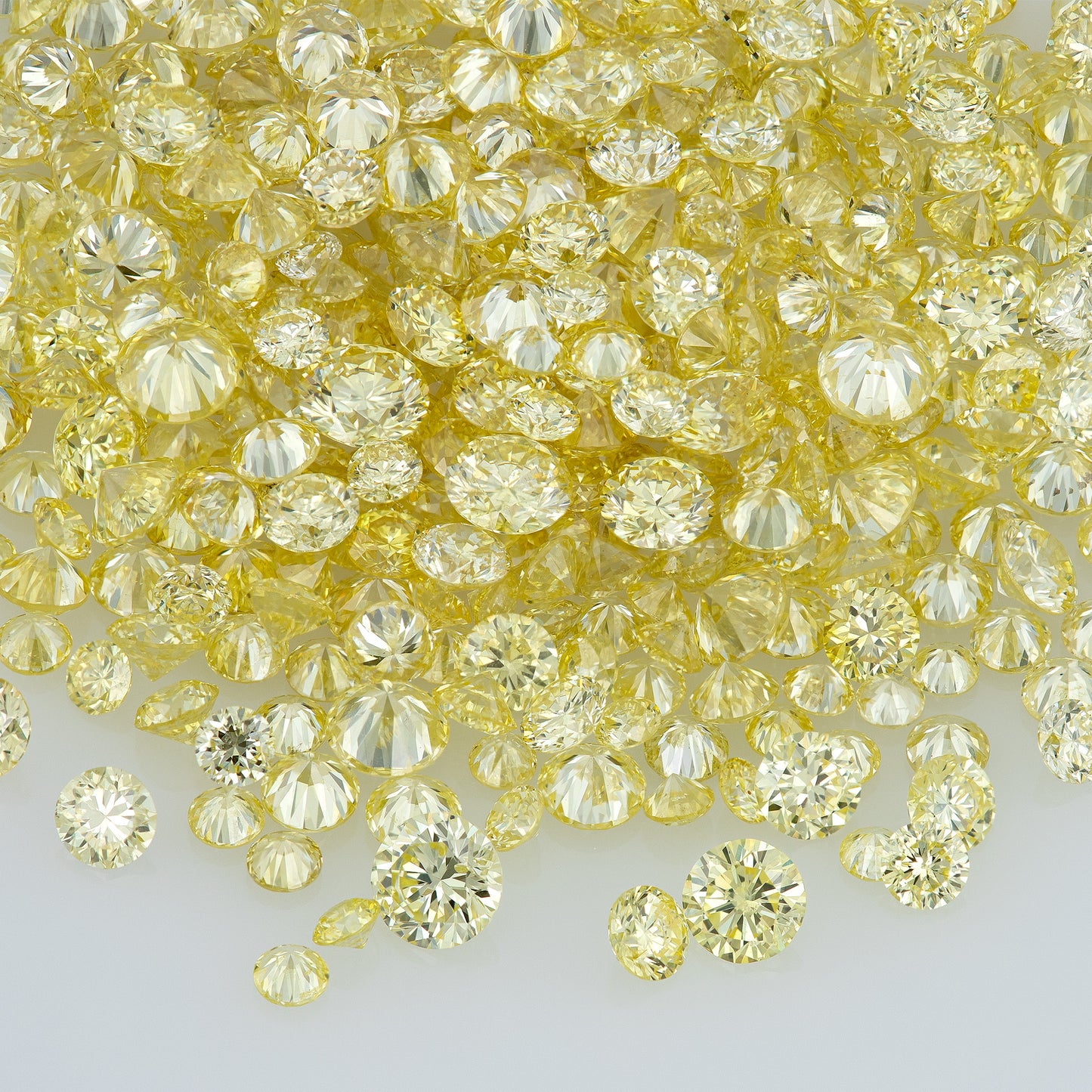 Fancy Yellow AA | Yellow Diamonds 0.25ct Mix Scoop | Fancy Yellow Untreated Natural Diamonds | Round | Melee | Accents | Cape Yellow