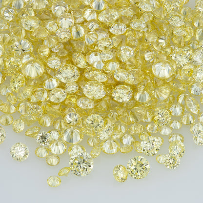 Fancy Yellow AA | Yellow Diamonds 0.25ct Mix Scoop | Fancy Yellow Untreated Natural Diamonds | Round | Melee | Accents | Cape Yellow