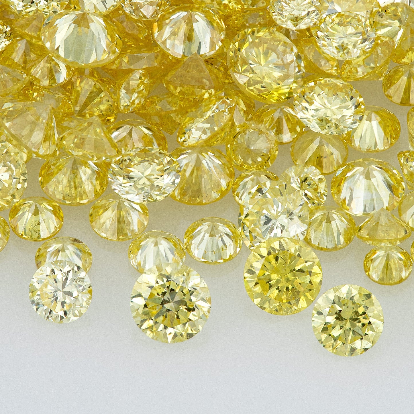 Fancy Intense Yellow AA | TOP Pre Cape Diamond 0.25ct Mix Scoop | Light Yellow Untreated Natural Diamonds | Round | Melee | Accents | Cape Yellow