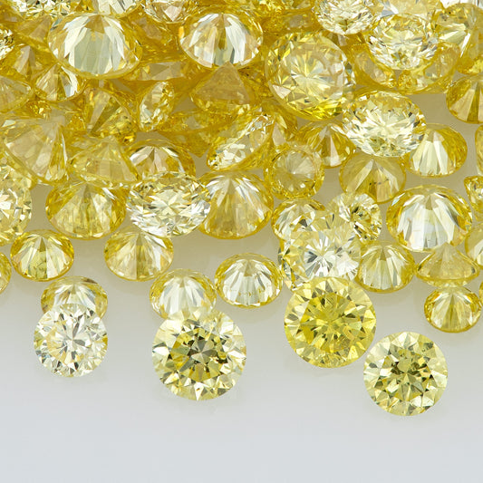 Fancy Intense Yellow AA | TOP Pre Cape Diamond 0.25ct Mix Scoop | Light Yellow Untreated Natural Diamonds | Round | Melee | Accents | Cape Yellow