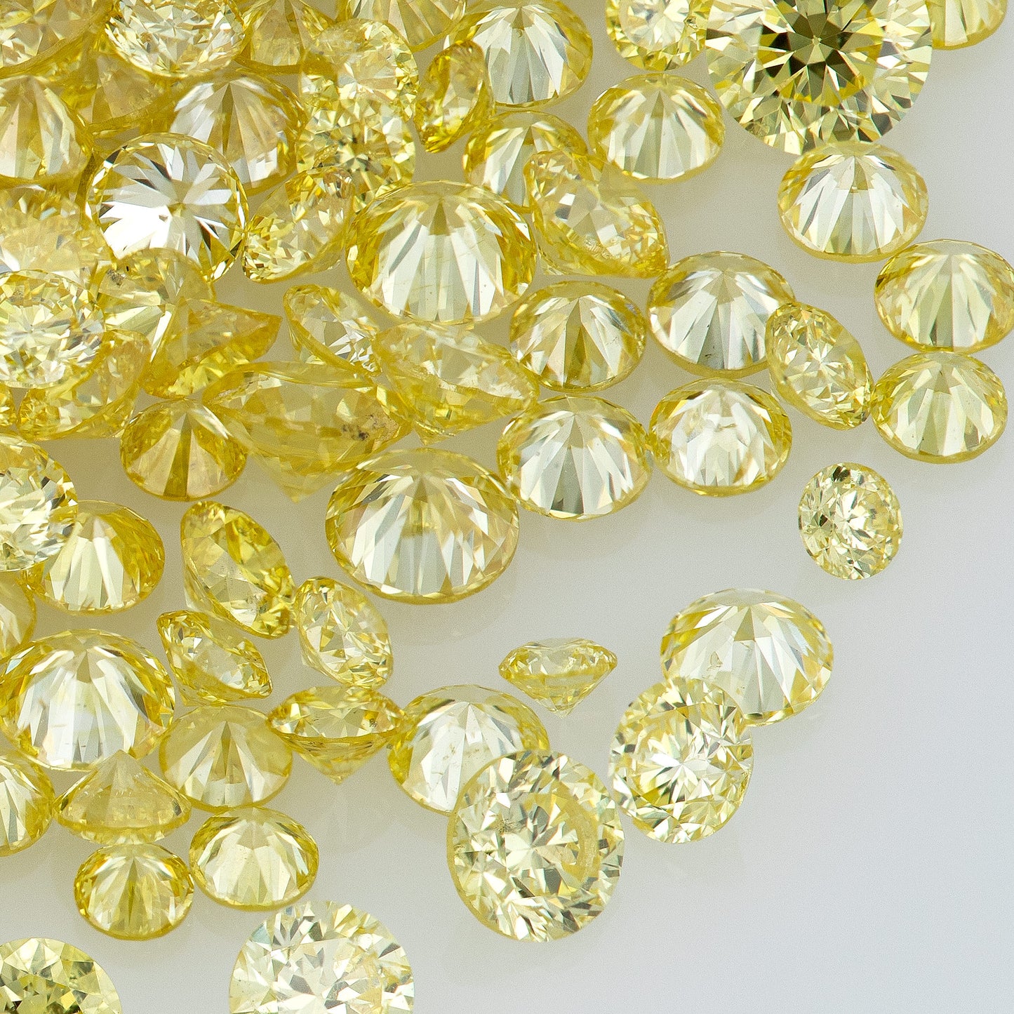 Fancy Intense Yellow AA | TOP Pre Cape Diamond 0.25ct Mix Scoop | Light Yellow Untreated Natural Diamonds | Round | Melee | Accents | Cape Yellow