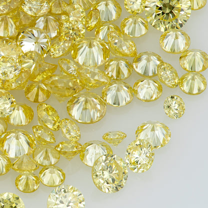Fancy Intense Yellow AA | TOP Pre Cape Diamond 0.25ct Mix Scoop | Light Yellow Untreated Natural Diamonds | Round | Melee | Accents | Cape Yellow