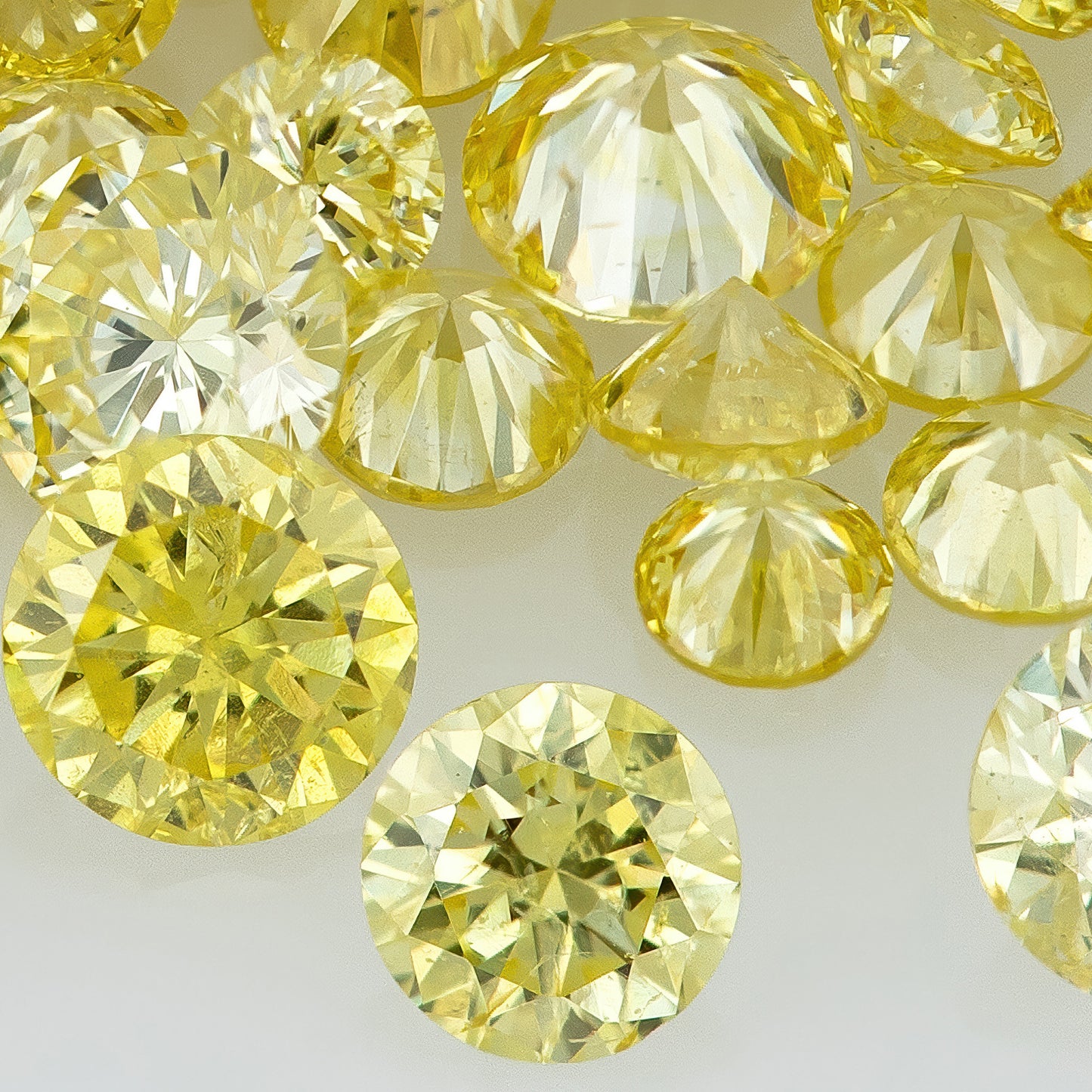 Fancy Intense Yellow AA | TOP Pre Cape Diamond 0.25ct Mix Scoop | Light Yellow Untreated Natural Diamonds | Round | Melee | Accents | Cape Yellow