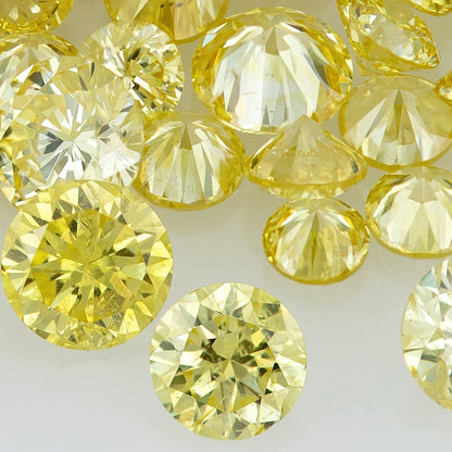 Fancy Intense Yellow AA | TOP Pre Cape Diamond 0.25ct Mix Scoop | Light Yellow Untreated Natural Diamonds | Round | Melee | Accents | Cape Yellow