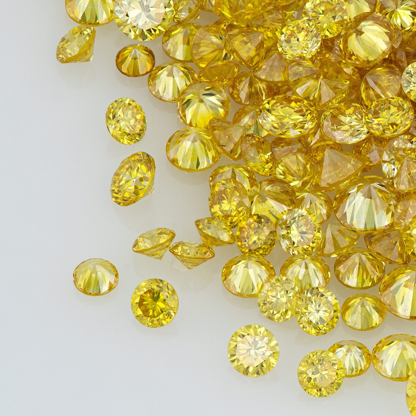 Canary Yellow Selection | Selection Canary Diamond 0.25ct Mix Scoop | Canary Yellow Untreated Natural Diamonds | Round | Melee | Accents | Cape Yellow