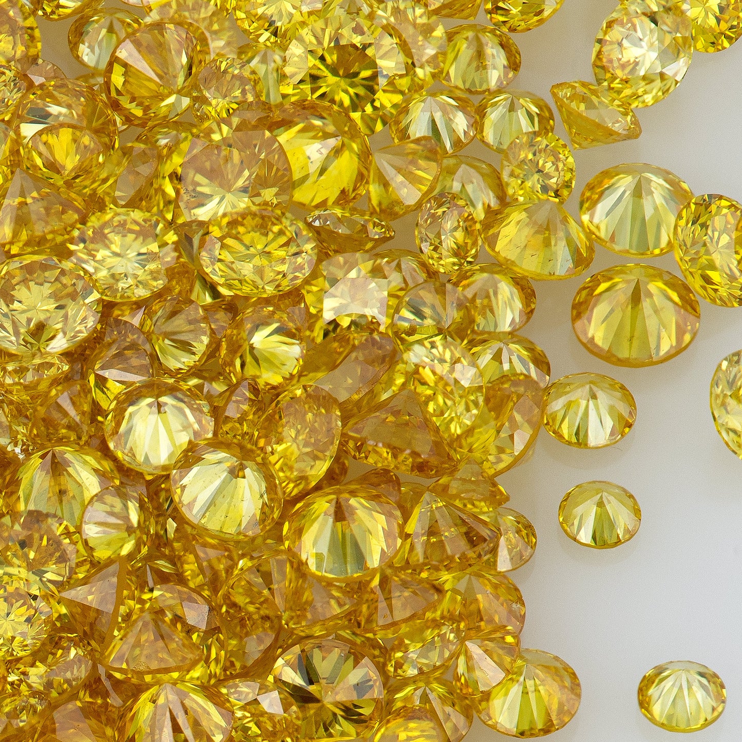 Canary Yellow Collection AAA | Collection Canary Diamonds 0.25ct Mix Scoop | Canary Yellow Untreated Natural Diamonds | Round | Melee | Accents | Cape Yellow