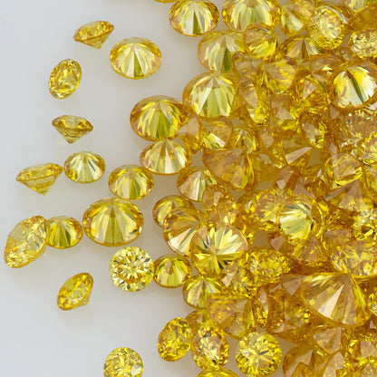 Canary Yellow Collection AAA | Collection Canary Diamonds 0.25ct Mix Scoop | Canary Yellow Untreated Natural Diamonds | Round | Melee | Accents | Cape Yellow