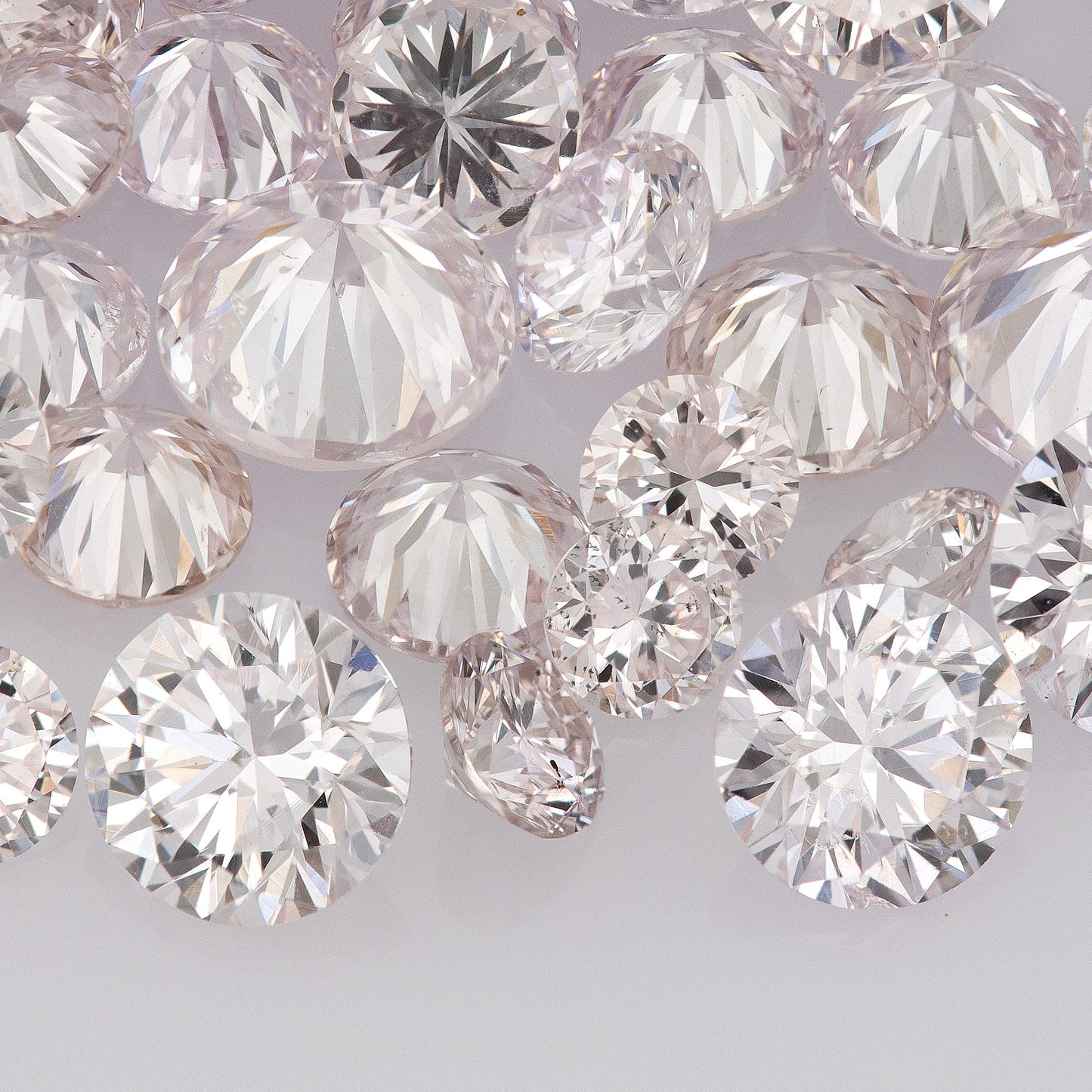 Very Light Purplish Pink AA (9PP) | Argyle Light Pink Diamonds 0.25ct Mix Scoop | Argyle Pink Diamond | Untreated Natural Pink Diamonds | Round | Melee | Accents | Argyle