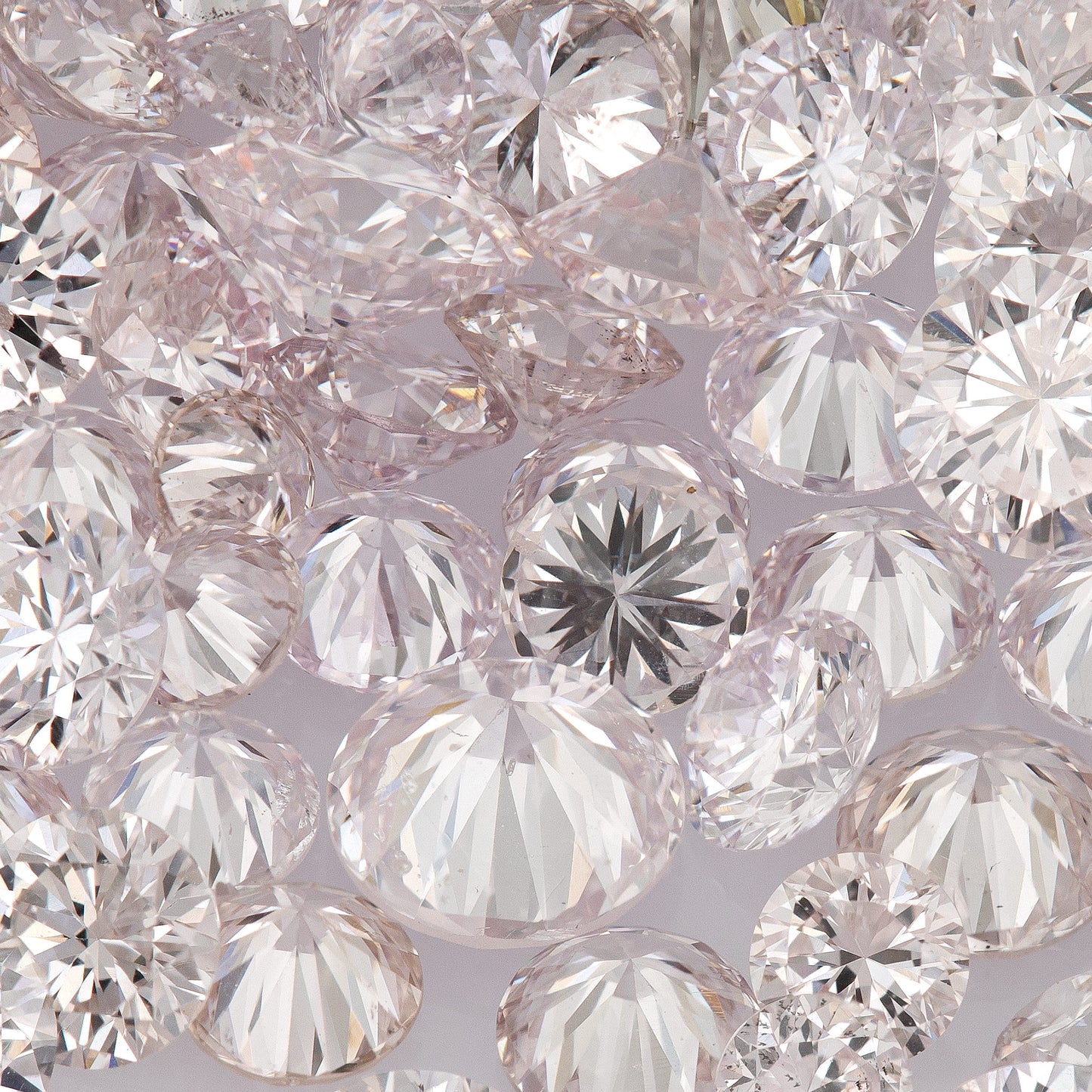 Very Light Purplish Pink AA (9PP) | Argyle Light Pink Diamonds 0.25ct Mix Scoop | Argyle Pink Diamond | Untreated Natural Pink Diamonds | Round | Melee | Accents | Argyle