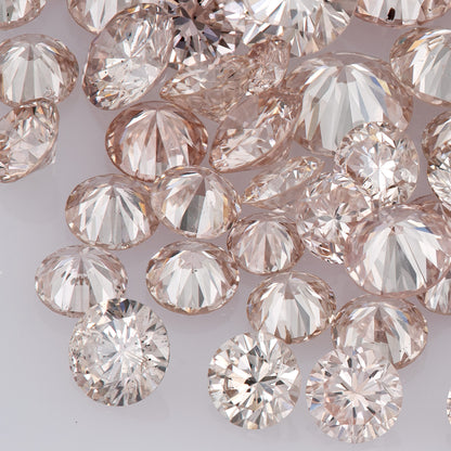 Fancy Light Pink Rose (9-8PR) | Argyle Pink Rosé Diamonds | Pink Untreated Natural Diamonds | Round | Melee | Accents | Cape Yellow