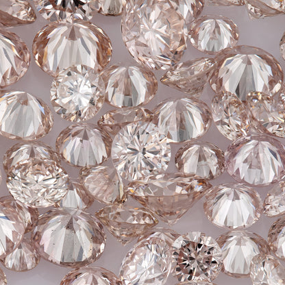 Fancy Light Pink Rose (9-8PR) | Argyle Pink Rosé Diamonds | Pink Untreated Natural Diamonds | Round | Melee | Accents | Cape Yellow
