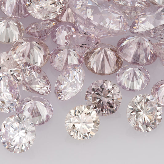 Light Purplish Pink (8-9PP/PR) | Argyle Purplish Pink Diamonds | Pink Untreated Natural Diamonds | Round | Melee | Accents | Cape Yellow