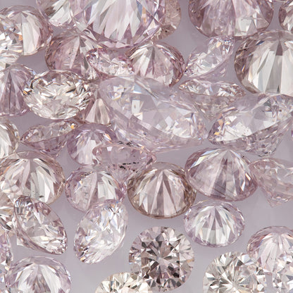 Light Purplish Pink (8-9PP/PR) | Argyle Purplish Pink Diamonds | Pink Untreated Natural Diamonds | Round | Melee | Accents | Cape Yellow