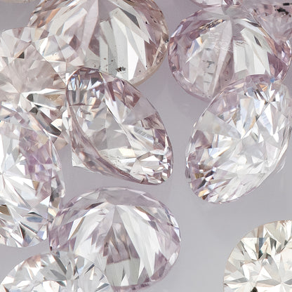 Light Purplish Pink (8-9PP/PR) | Argyle Purplish Pink Diamonds | Pink Untreated Natural Diamonds | Round | Melee | Accents | Cape Yellow
