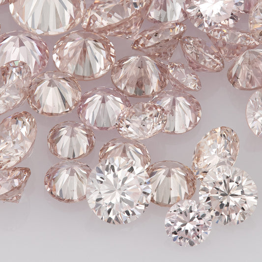 1pcs Argyle Pink Rosé Diamonds select from 1.8mm to 2.0mm Light Pink Rose Argyle Diamond Untreated Natural Pink Diamonds Round|Melee|accents
