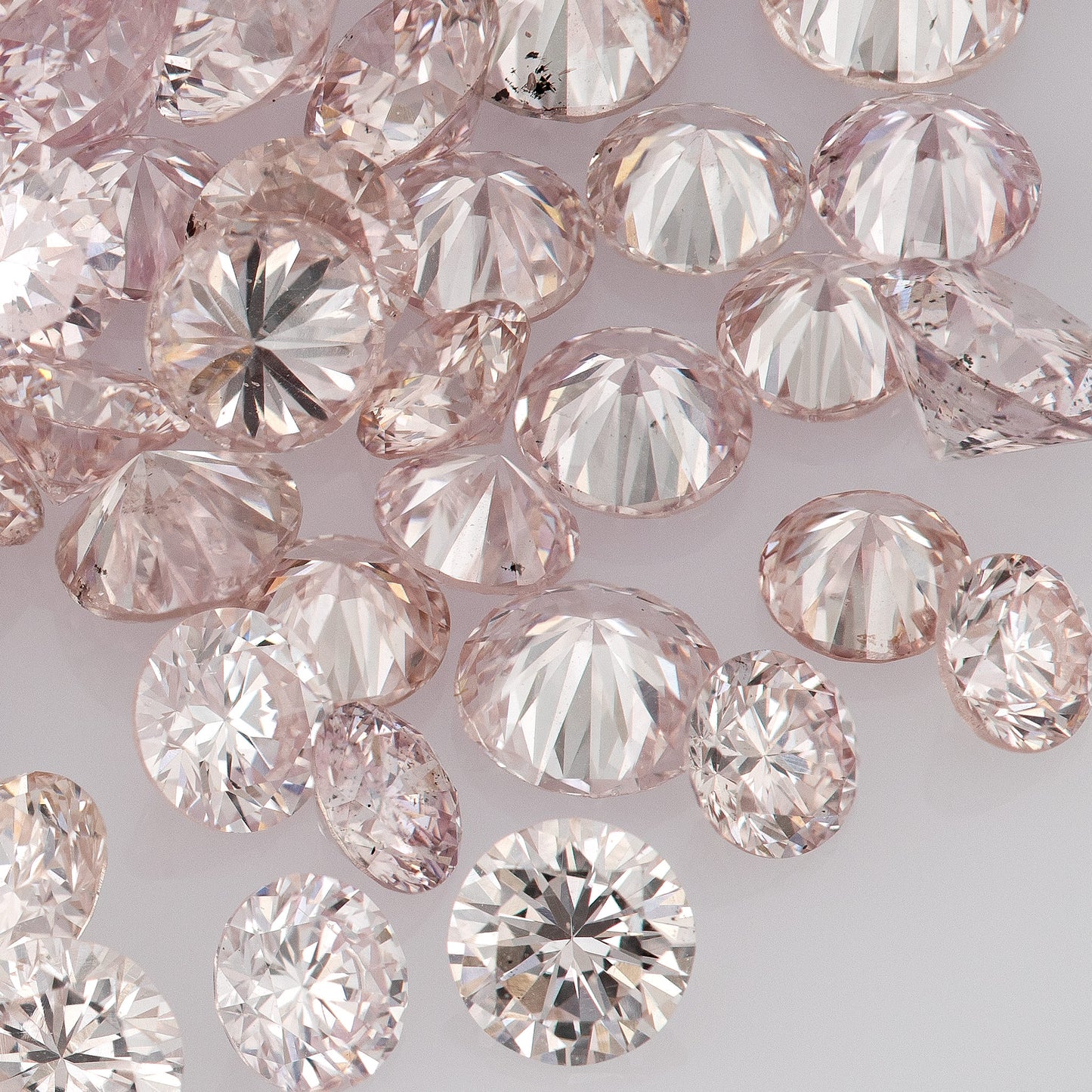 1pcs Argyle Pink Rosé Diamonds select from 1.8mm to 2.0mm Light Pink Rose Argyle Diamond Untreated Natural Pink Diamonds Round|Melee|accents