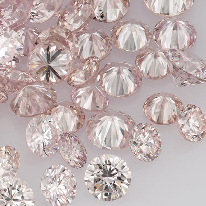 1pcs Argyle Pink Rosé Diamonds select from 1.8mm to 2.0mm Light Pink Rose Argyle Diamond Untreated Natural Pink Diamonds Round|Melee|accents